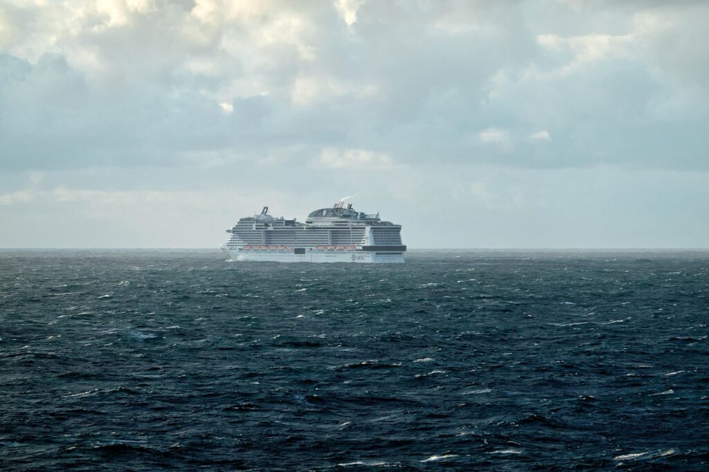 cruise, ship, sea, travel, horizon, nature, vacations, cruise ship, water, sky